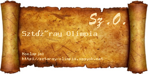 Sztáray Olimpia névjegykártya